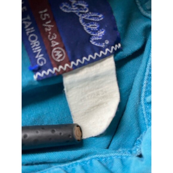 Vintage Wrangler Men's Sz M Teal X Long Tail Long Sleeve Western Shirt - Picture 12 of 14